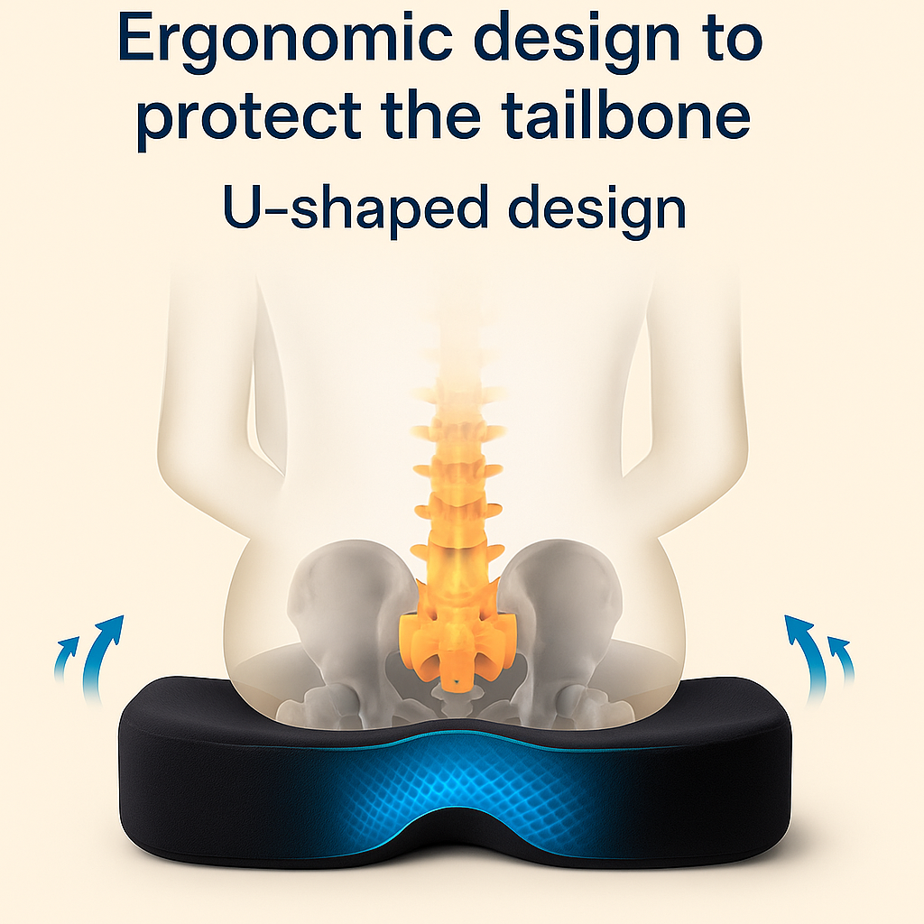 NOVAIMED Gel Orthopedic Seat Cushion
